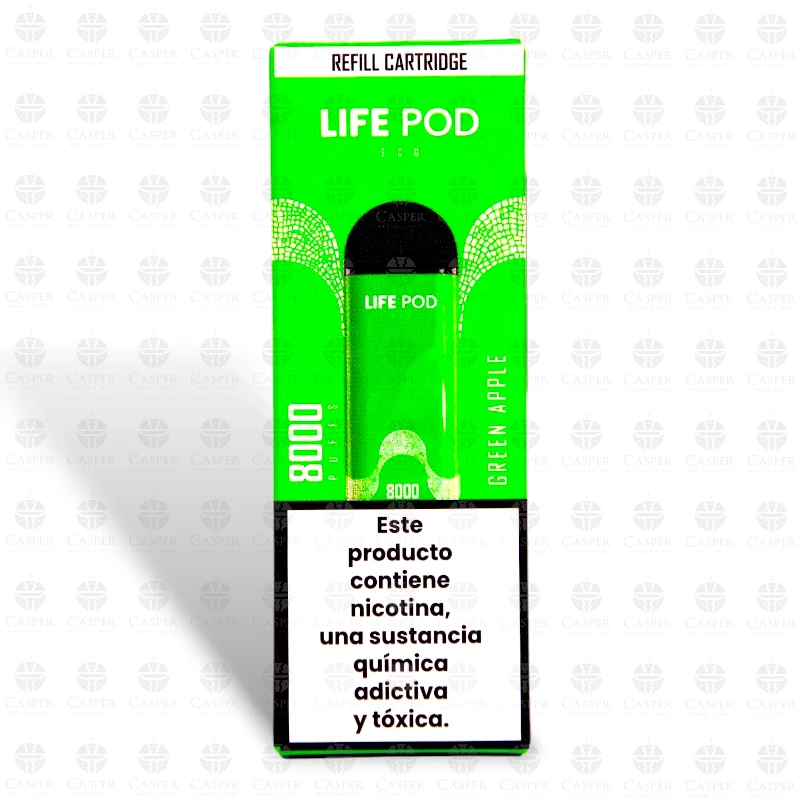 LIFE POD CARTUCHO 8000 PUFF GREEN APPLE