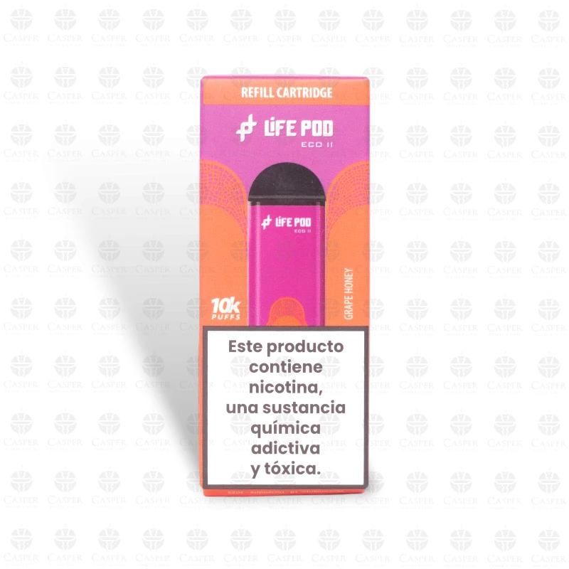 LIFE POD ECO II CARTUCHO 10000 PUFF GRAPE HONEY