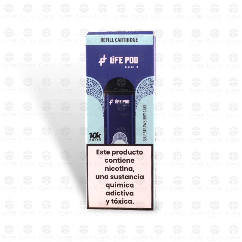 LIFE POD ECO II CARTUCHO 10000 PUFF BLUE STRAWBERRY CAKE