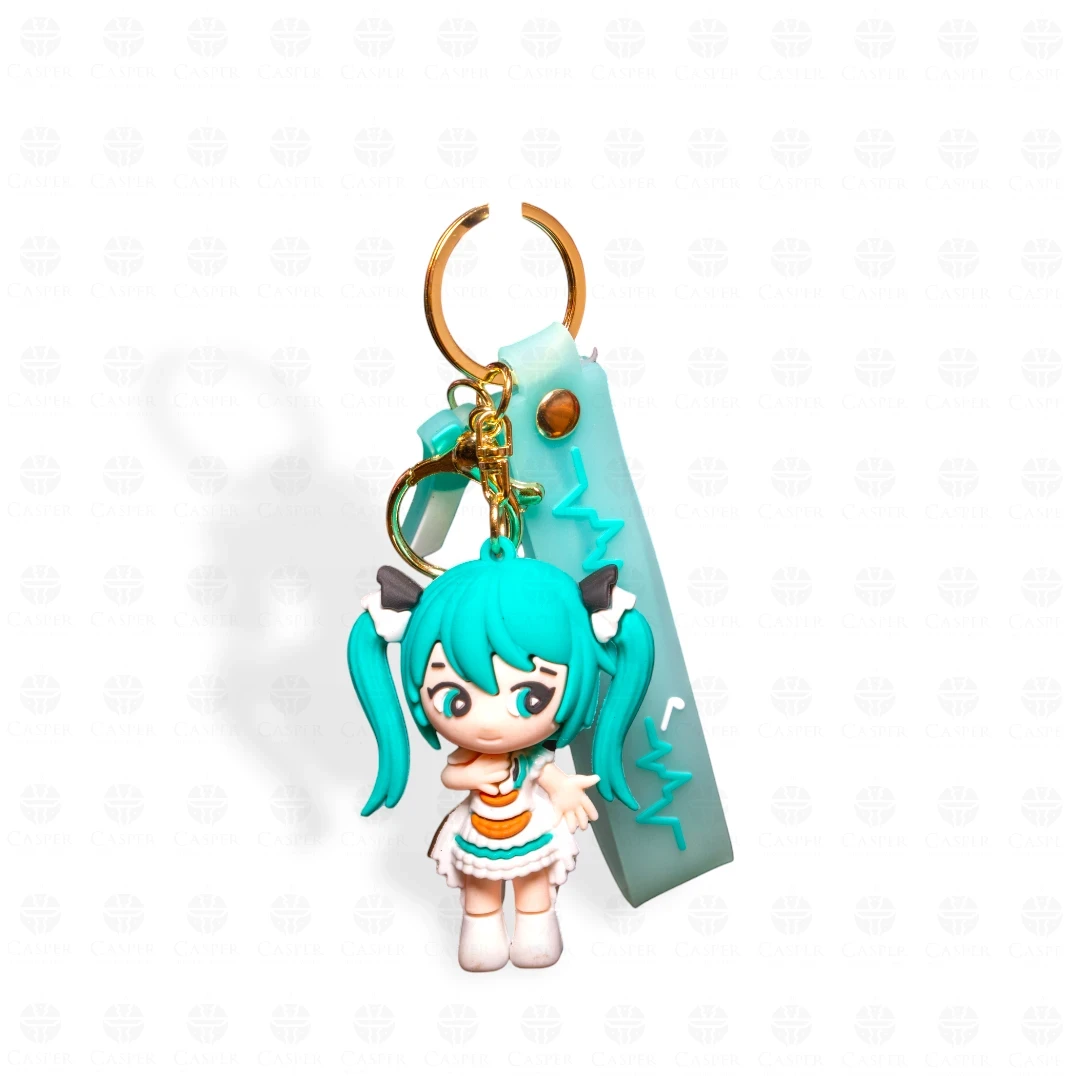 LLAVERO HATSUNE MIKU VESTIDO BLANCO