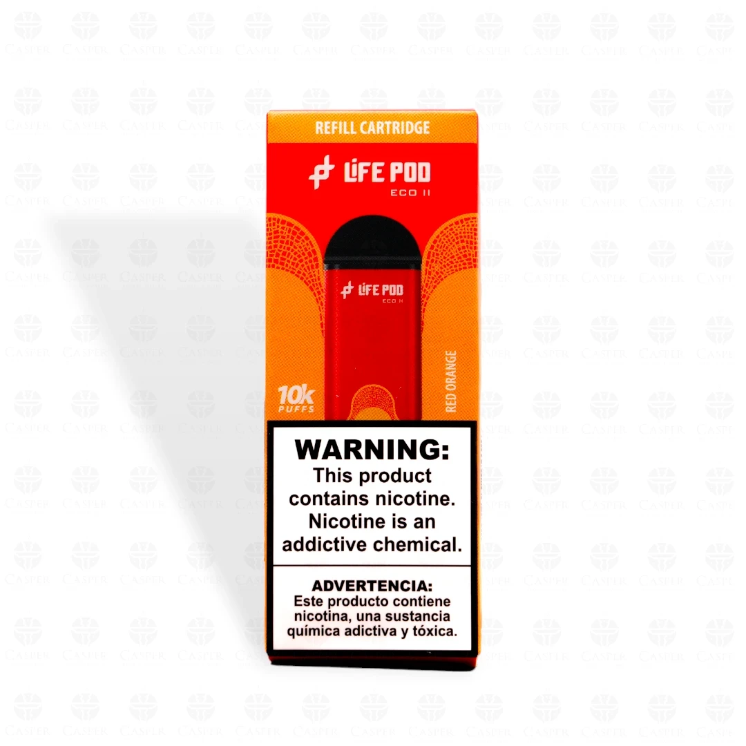 LIFE POD ECO II CARTUCHO 10000 PUFF RED ORANGE