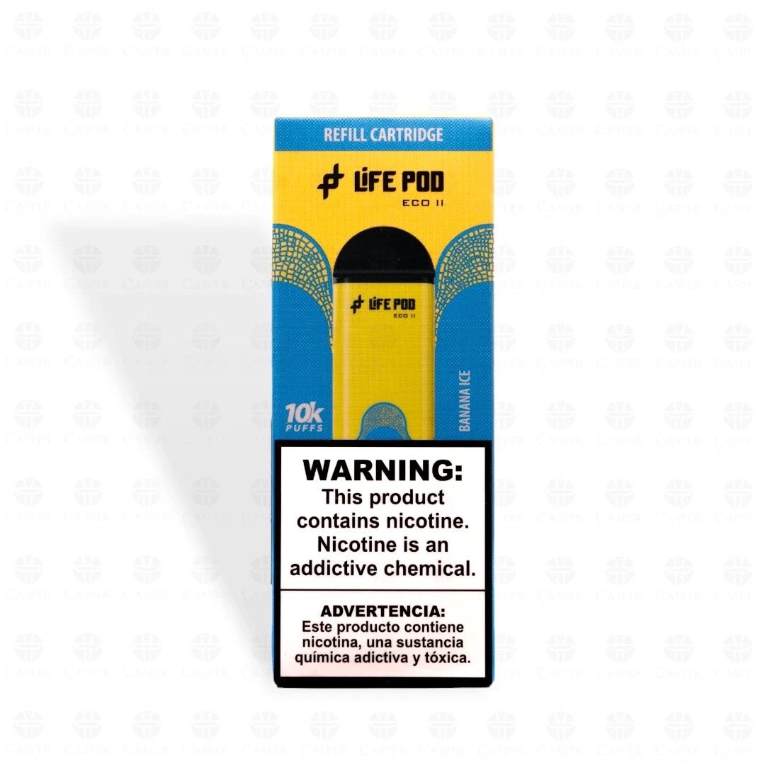 LIFE POD ECO II CARTUCHO 10000 PUFF BANANA ICE