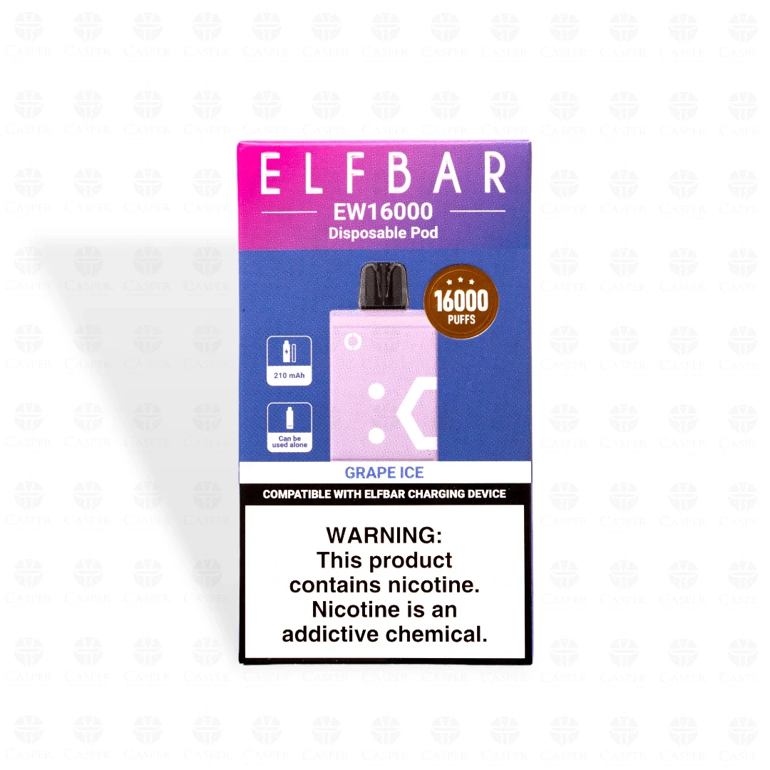 ELF BAR CARTUCHO EW 16000 PUFF GRAPE ICE