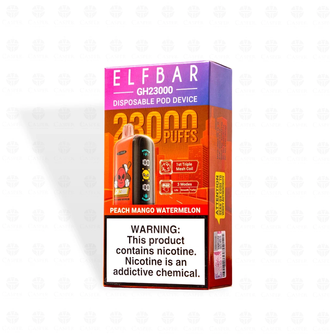 ELF BAR GH 23000 PUFF PEACH MANGO WATERMELON