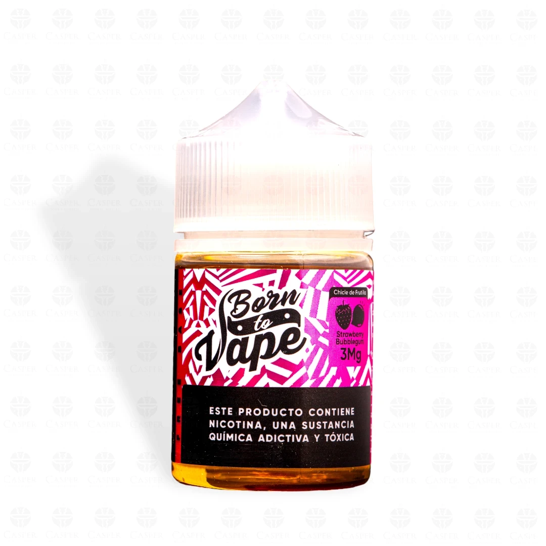 BORN TO VAPE 60ML-3MG STRAWBERRY BUBBLEGUM