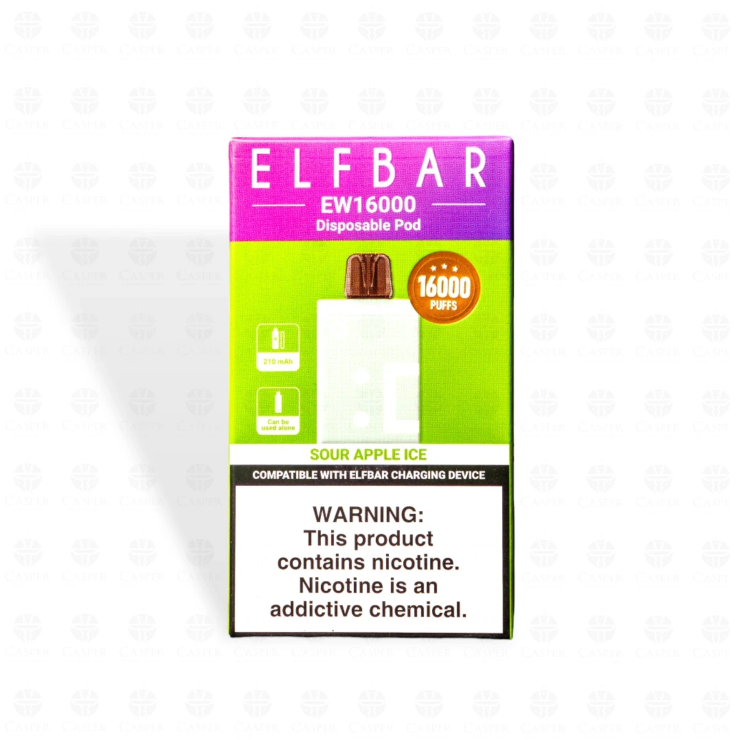 ELF BAR CARTUCHO EW 16000 PUFF SOUR APPLE ICE