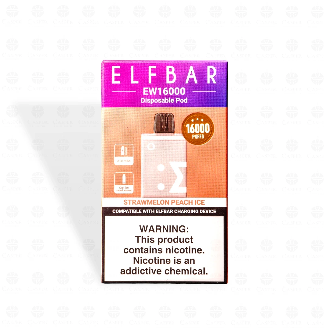 ELF BAR CARTUCHO EW 16000 PUFF STRAWMELON PEACH ICE