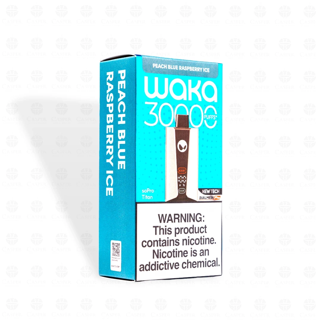 WAKA SOPRO 30,000 PUFF PEACH BLUE RASPBERRY ICE