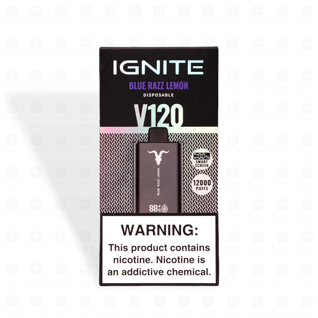 IGNITE BLACK V120 12000 PUFF BLUE RAZZ LEMON