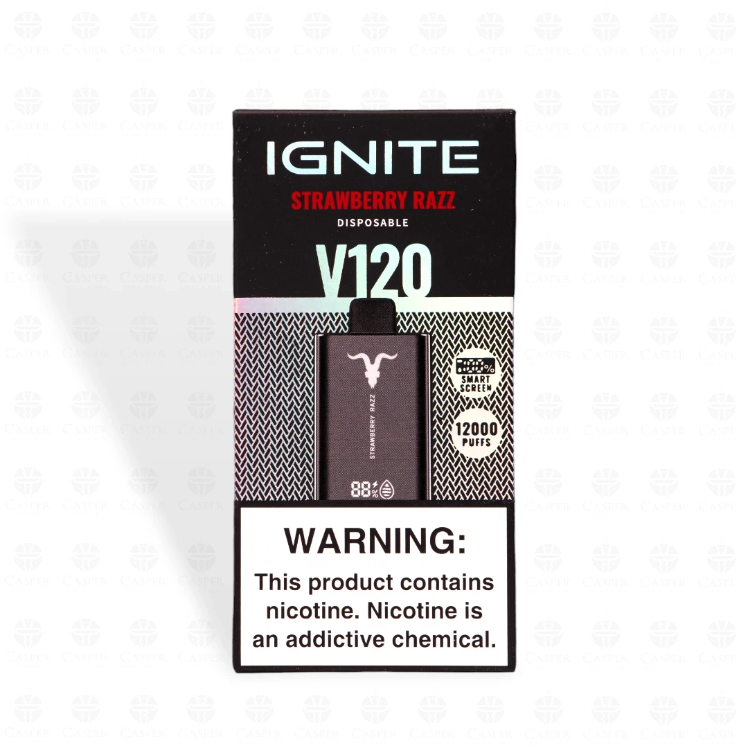 IGNITE BLACK V120 12000 PUFF STRAWBERRY RAZZ