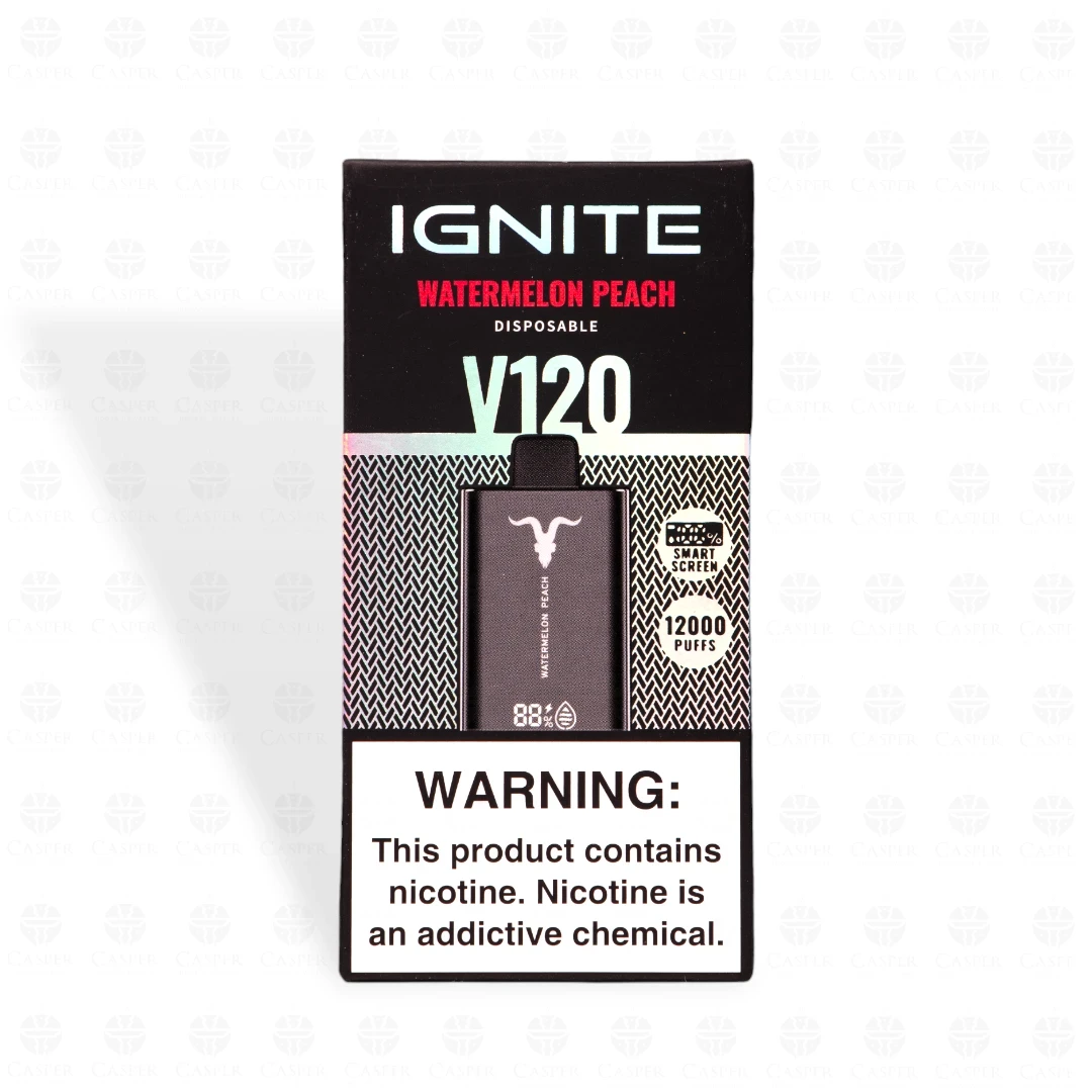 IGNITE BLACK V120 12000 PUFF WATERMELON PEACH