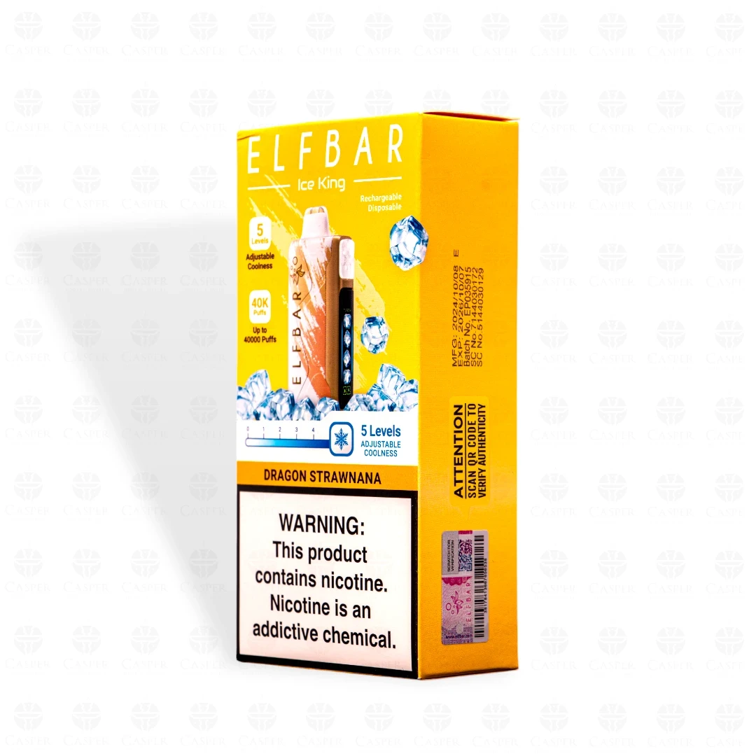 ELF BAR ICE KING 40,000 PUFF DRAGON STRAWNANA