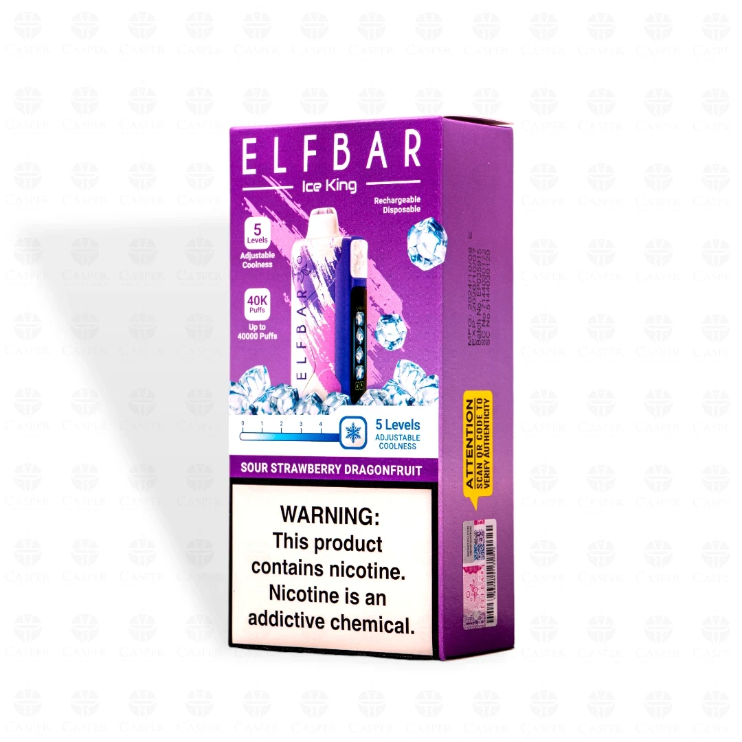 ELF BAR ICE KING 40,000 PUFF SOUR STRAWBERRY DRAGON