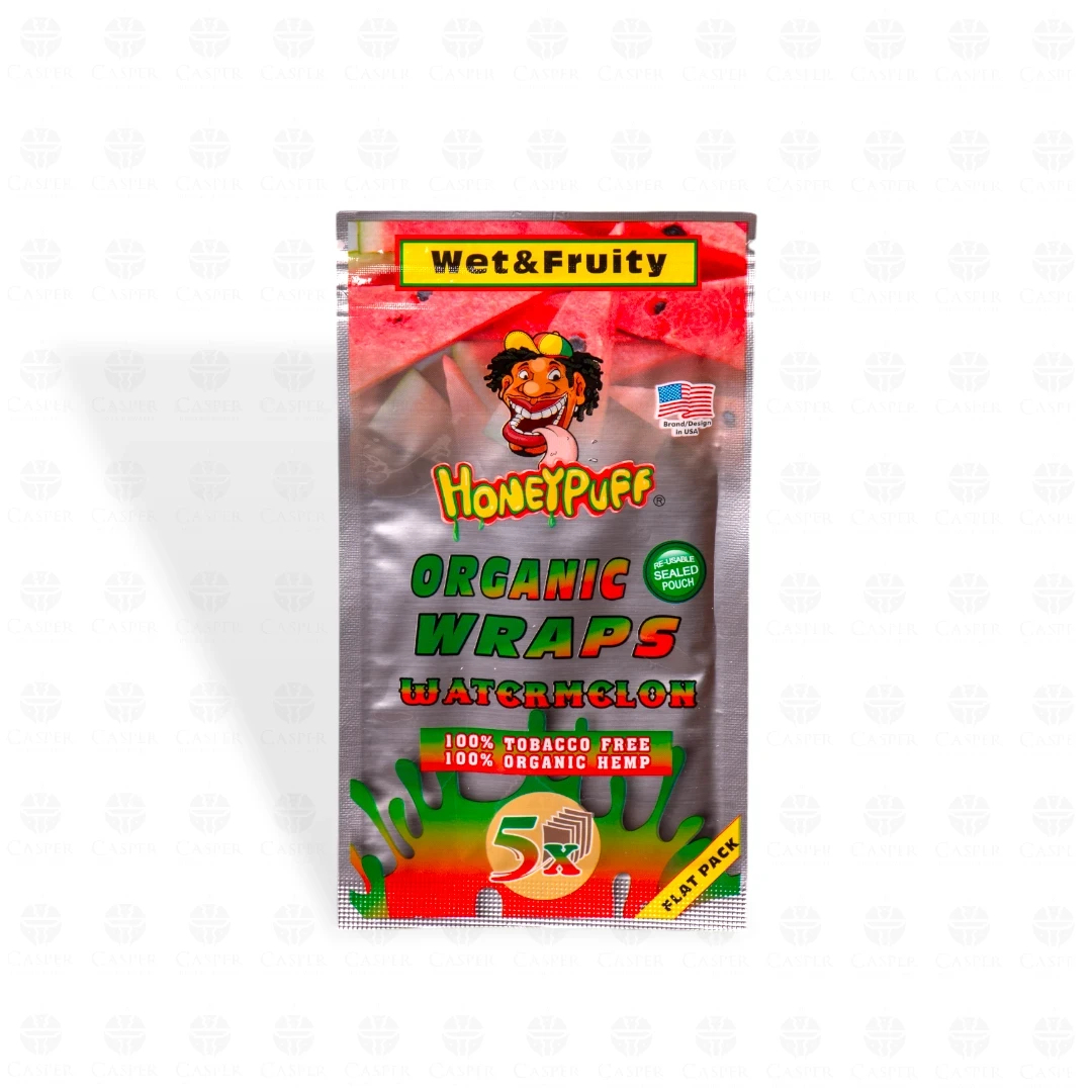 HONEYPUFF WET & FRUITY ORGANIC WRAPS (5X1) WATERMELON